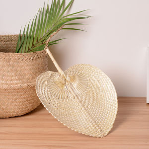 songduanshi Pushan Arts Hand Made Fan Peach Shaped Bamboo Fan Summer Cool Air Fan DIY