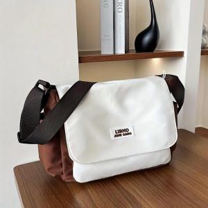 กระเป๋าสะพายไหล่ ผ้าไนล่อน กันน้ํา จุของได้เยอะ แฟชั่นสําหรับผู้หญิงผู้ชาย（ไม่มีจี้）