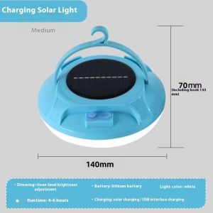 YONUO Đèn LED di động năng lượng mặt trời ánh sáng cắm trại ngoài trời không thấm nước với độ sáng có thể điều chỉnh