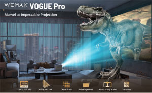 WEMAX VOGUEPro 1080 FHD โปรเจคเตอร์บ้าน 1600 ANSI Lumens 4พันสนับสนุน โฟกัส Dolby และ DTS-HD