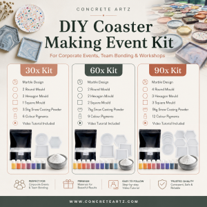 Coaster Making event kit Set Material only marbling 30x 60x 90x