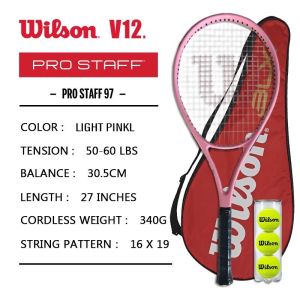 WilsonTennis Rackets SIXONE Pro RF97 Full Carbon With String Free Bag Already String 1pcs