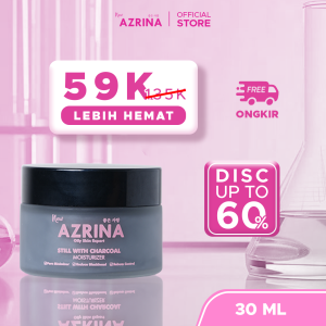 [𝐇𝐎𝐓 𝐒𝐀𝐋𝐄] Azrina Still With Charcoal Moisturizer - Pelembab Kulit Kering & Kusam Skincare Gel Mencerahkan Wajah Dark Spot Whitening Mosturizer Skin Barrier Calming with Panthenol Brightening Scincare Wajah Facial Day Cream & Night