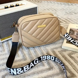 Womens Fashion Quilted Pattern Crossbody Bag Faux Leather Casual Shoulder Purse With Adjustable Strap