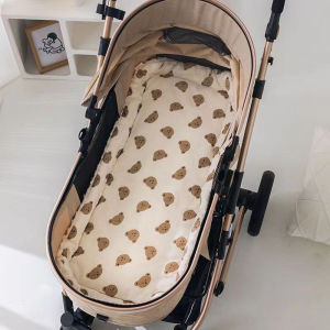 Baby Stroller Cushion Baby Stroller Fluffy Warm Sleeping Mat Thick Gauze Non-slip Pram Cushion