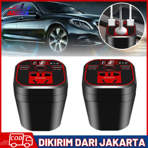 Inverter Mobil AC 12V/24V Ke DC 110V/220V Konverter Mobil 2 Outlet 2 Adaptor Port USB Car Fast Charging Inverter