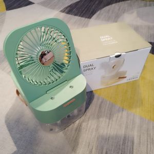 Quạt Hơi Nước Phun Sương DUAL SPRAY Q7 Tạo Âm ( Khay Chứa Đá 2.5 Lít ) Trùm Sỉ Gia Thành