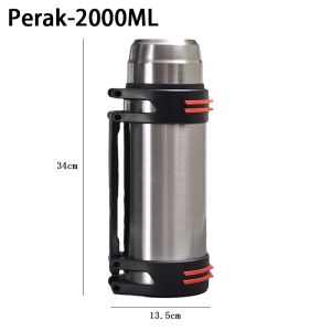 Termos Air Panas 2 Liter / Termos Vacuum Flask Stainless 304Cangkir Air Olahraga Luar Ruangan12 Jam Tetap Hangat