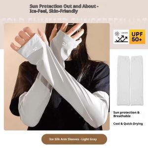 SERENEGLOW Ống tay vải viscose bảo vệ khỏi tia UV cho găng tay chống nắng thoáng khí nhẹ mùa hè nam nữ với thiết kế bìa ngón tay