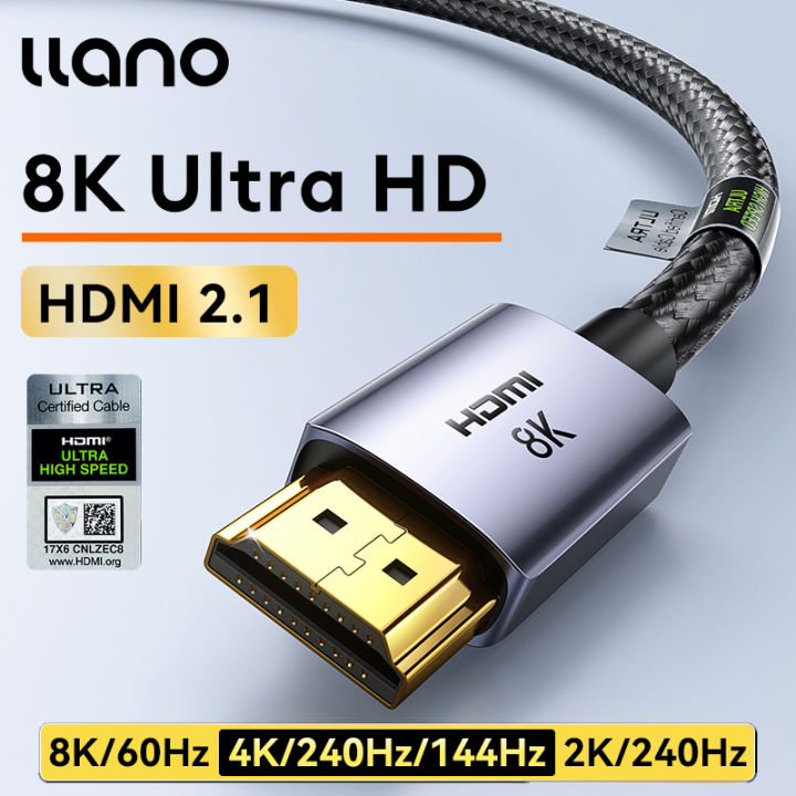 Llano 8K HDMI Cable 8K/60Hz 4K/240Hz 2K/240Hz Ultra HD High