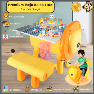 MEJA BALOK LION DAPAT DI JADIKAN SEPEDA | BUILDING BLOCKS LION RIDE