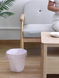 FFBH Nordic Style Foldable Waste Bin for Kitchen Living Room Bedroom Bathroom Creative Irregular Trash Can B3K9H