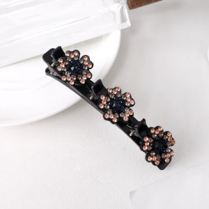 Korean Style Acryli Crystal Flowers Hair Clips Braid Hairpins for Women Girl Clip Bangs Side Barrettes Hair Accessories