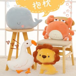 Gấu Bông Để Ôm Thú Nhồi Bông Dựa Lưng Văn Phòng BuBu Mẫu Cua Sưa Tử Cá Voi Thiên Nga DC300