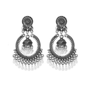 Fashionable Long Dangle Earrings Handmade Pearls Tassels Earrings Statement Earrings for Women Matching Daily Outfits