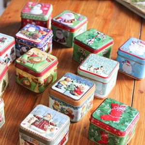 GIORGIONE Xmas Cartoon Gift Box Tin Box Christmas Ornaments Cookie Boxes Candy Box Storage Box Christmas Decorations Christmas Supplies