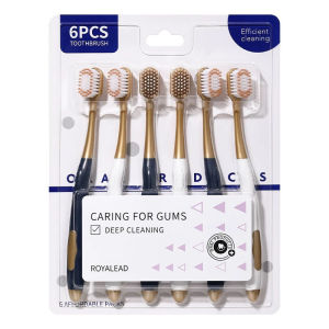 6pcs/Set Ultra-fine Soft Toothbrush – Healthy Teeth Whitening Gentle Gum Protection Soft Bristle Toothbrush for Adults