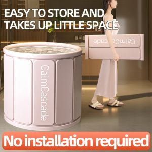 Portable Foldable Bathtub - Strong Insulation No Installation Required Ideal for Home & Pool Use Versatile for Ice & Hot Soaks