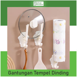 Gantungan Tempel Dinding / Tembok Hook Baju / Wall Hanger Dapur Spatula Tempat Sutil Kunci Peralatan