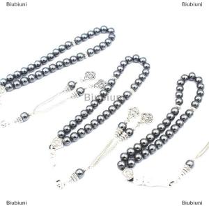 [COD] Biubiuni Hạt tròn 8mm đá mật kiểu hồi giáo Trung Đông hồi giáo kinh Mân Côi thủ công