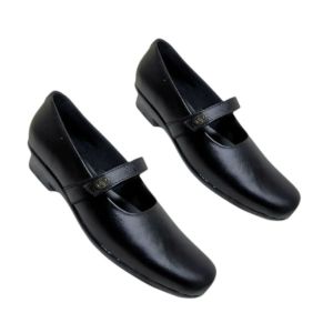 Sepatu Selop Wanita Nyaman & Elegan /  Sandal Sepatu Bustong kulit Hak 3cm Sol Karet Anti Slip