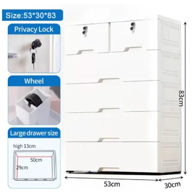 Durabox Cabinet Drawer Thickened Plastic With Lock Durabox With Wheels For Clothes Storage 53cm Wardro