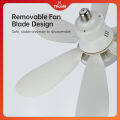 Thunlit Ceiling Fan with Light E27 Remote Control Flower-sharped 16.5 Inch 30W Dimmable Celling Fan Light. 