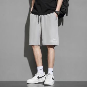 #053#L-5XL#กางเกงผู้ชายขาสั้นฤดูร้อนงายสกรีนสวยๆกางเกงลำลองขาสั้นผ้าร่มใส่สบายเอวยางยืดเนื้อผ้าระบายอากาสได้ดี