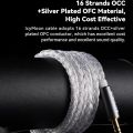 IcyMoon IEM Cable, 16 Core OCC+Silver Plated OFC Upgrade Cable,SPC in Ear Monitor Cable, Earphones Cables with 3.5/4.4mm Plug for ZS10 PRO 2 AS10 PRO ZSN PRO X EM6L (3.5mm with 0.78 2Pin). 