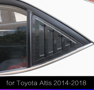 1 pair Side Louver Cover For toyota COROLLA altis 2014-18 G11 2019-2021 G12 carbon fiber Primer Rear triangle Window Blinds Shades decoration cover