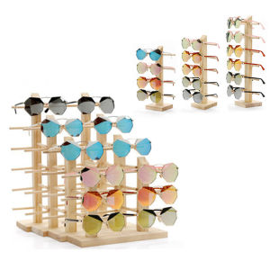 แท่นโชว์แว่นตา สไตล์มินิมอล ไม่ทำให้แว่นเป็นรอย ชั้นวางแว่นตากันแดด แบบไม้