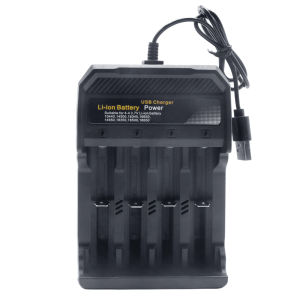 Smart USB 4 bay charger DC 5V 2A for Li ion 14500 16340 18650 Cargadores