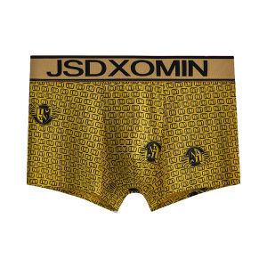 Mens magnetic warm luxurious underwear boxer shorts with flat corners and printed care