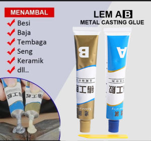 Lem AB Besi Super Kuat Tahan Panas Lem Perekat Super Untuk Reparasi Mobil / Rumah (lem Besi Kayu Kaca Plastik Karet Metal)lem Perekat Super Pasta Perbaikan Metal Casting Glue 【Dapat Digunakan Selama 20 Tahun 】
