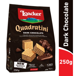 Loacker Quadratini Biscuit and Wafer Cookies - Dark Chocolate