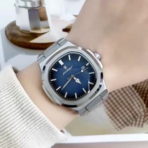 POEDAGAR Square Luxury Men Wristwatch Waterproof Luminous Date Stainless Steel Male Clock Business Sports Quartz Watches For Men