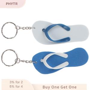 PHYTR HOT 2Pcs Boat Floating Keychain Buoyant Foam Flip Flops Shaped Key Floats Key Ring