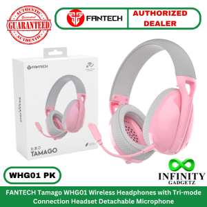 FANTECH Tamago WHG01 Wireless Headphones w/ Tri-mode Connection Headset Detachable Microphone PINK
