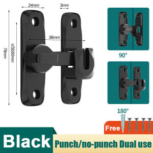 ChicLiving Sliding Door Lock Alloy Latch Buckle 90 180 Degree Anti Theft Rumah Tangga Security