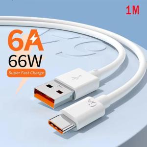 For Huawei 66W Super Fast Charging Cable Type C to C 6A for P50 P40 P30 Mate 40 30 20 Pro Nova 7 6 5 4