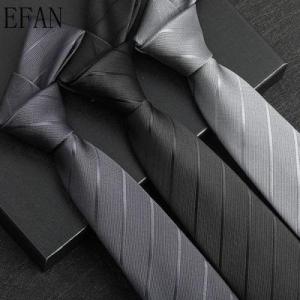 Office Black Gray Red Blue Striped Tie High-Density 1200-Thread Self-Tie Suitable for Men Women Elegant Wear Ideal for Grooms Weddings Neckties