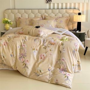 Pure Cotton Duvet Cover Floral Series Quilt Cover Single/Queen/King High Quality Korea Style Comforter Cover 7 Size Extra Large Size 230x250cm 248x248cm