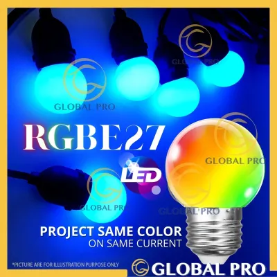 G45 E27 Colorful Bulb Mentol Berwarna Mentol Raya Warna Warni LED Multi Colour Lampu Kedai Makan Mentol Ping Pong Light