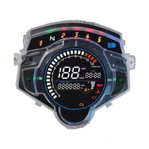 Multifunctional Clear Large Display Motorcycle Dashboard with Speedometer Gauge Accurate Readings for LC135 V4 V5 4S/5S