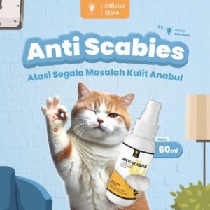 Clever Solutions - ANTI SCABIES (Obat Jamur Kucing Scabies Demodex Impetigo Jamur Kutu Parasit Cacing Hati Gatal Kulit Obat Kucing Gatal Obat Kutu Kucing)
