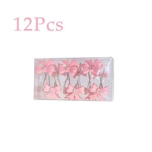 12PCS Bow Knot Shower Curtain Hooks Resin Curtain Hooks Bedroom Hangers Accessories For Girls Room