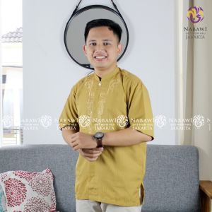 Baju Koko Baju Kurta W2T Lengan Pendek & Lengan Panjang Pakaian Muslim Pria / Nabawi Jakarta