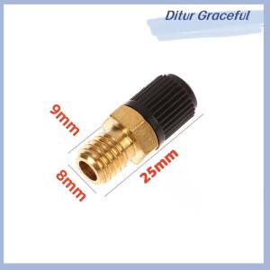 Ditur 1PC DIY Accessories Air Compressor Tank Fill Valve Hexagonal Brass Tank Fill Valve M8 M10 Threaded Valve Core