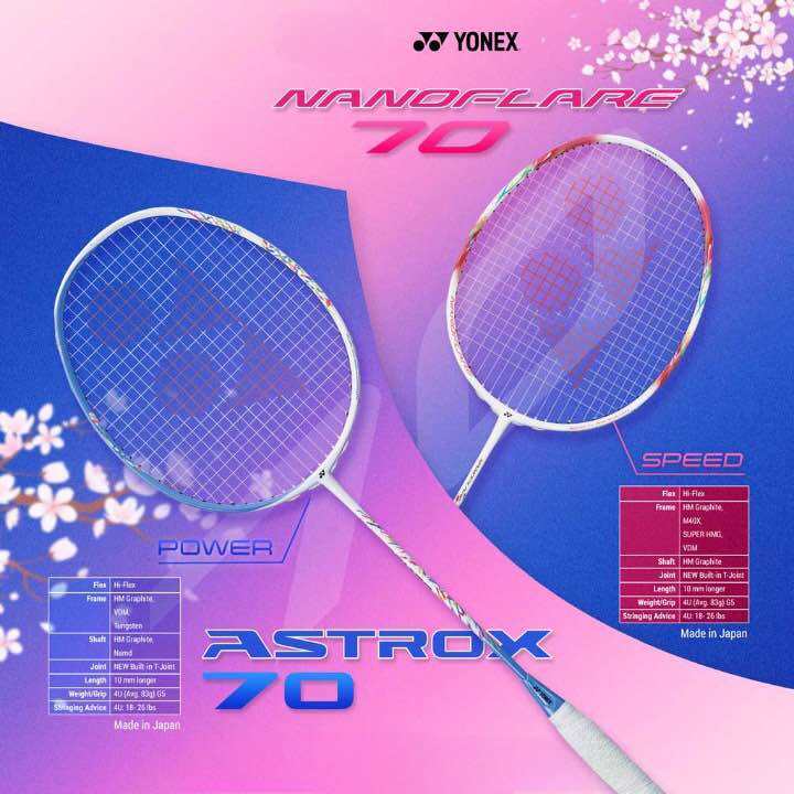 YONEX Astrox 70 / Nanoflare 70 FREE BAG (100%Original) Made