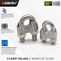 Klem Seling Clamp Sling Kuku Macan Galvanis Wire Rope Clip. 